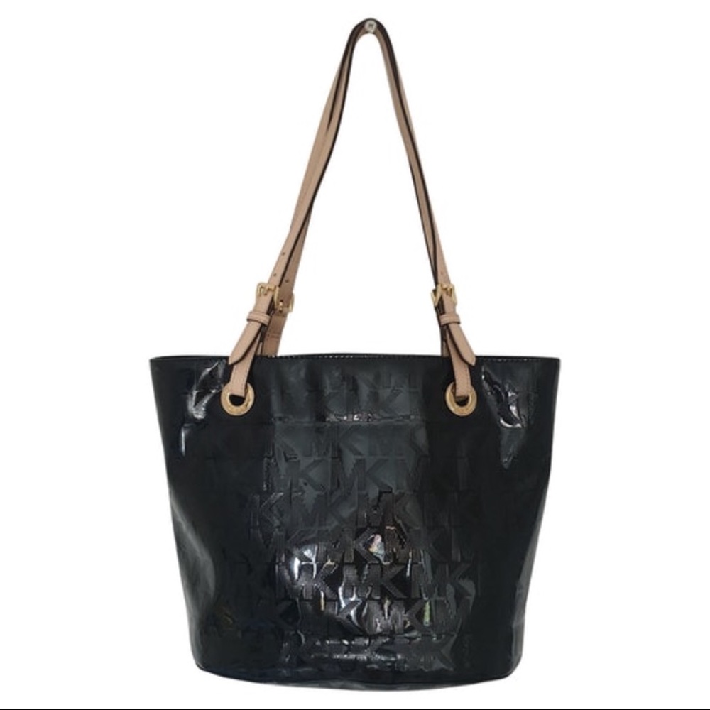 LIMITED TIME DEAL MK Plastic Black Monogram Tote